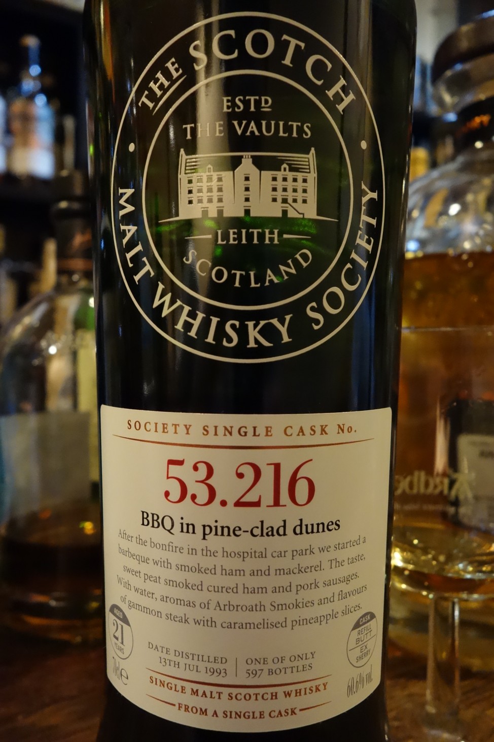 ニューリリース：カリラ 1993 21年 THE SCOTCH MALT WHISKY SOCIETY “53.216”